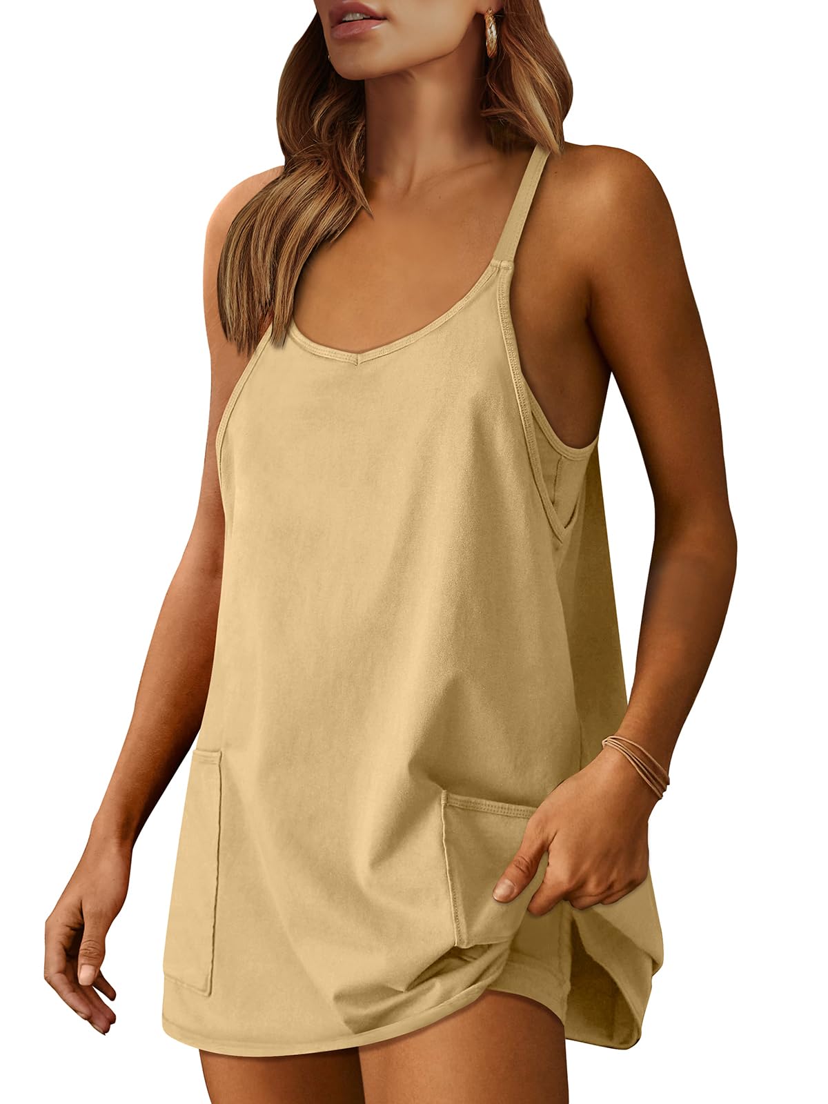 ANRABESS Women Athletic Dress Summer Tennis Workout Built in Shorts