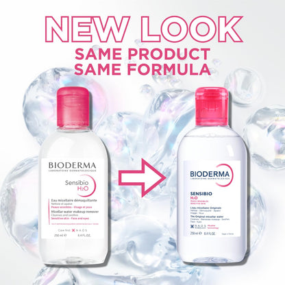 Bioderma - Sensibio - H2O Micellar Water - Makeup Remover Cleanser - Face Cleanser for Sensitive Skin