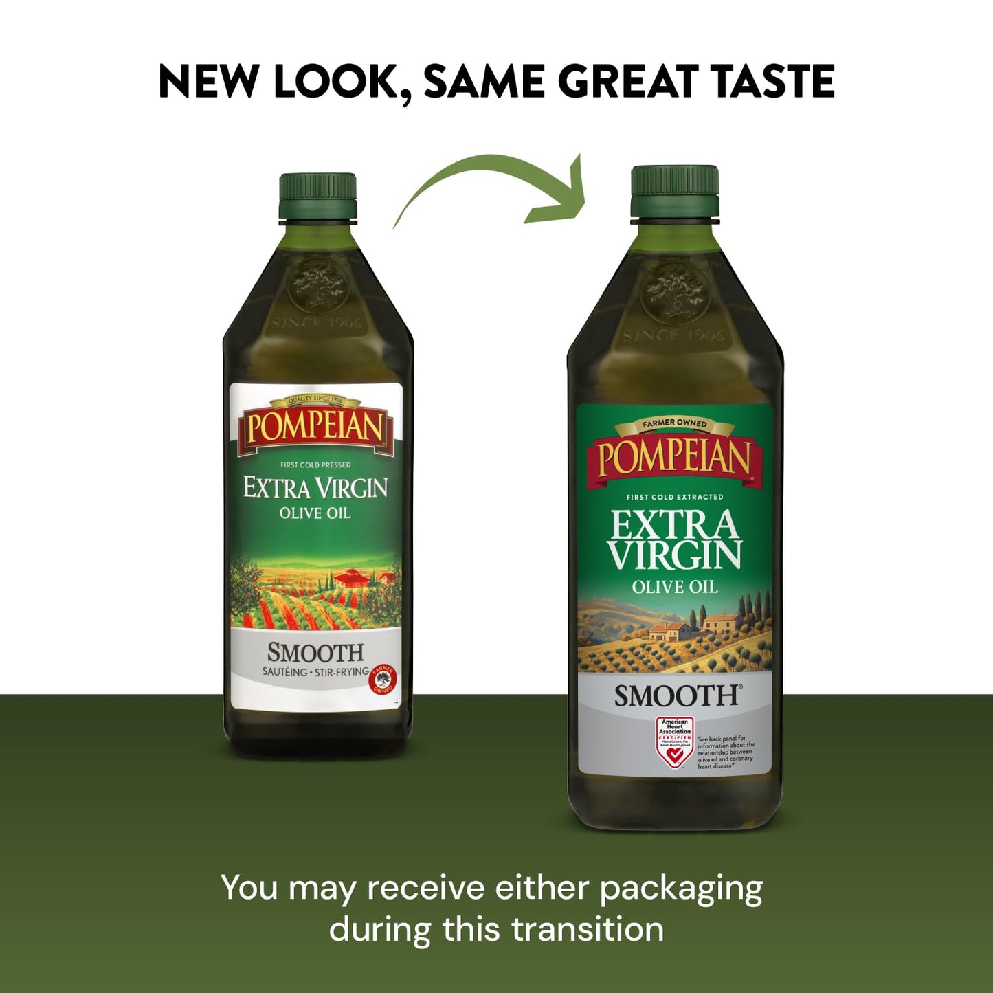 Pompeian Smooth Extra Virgin Olive Oil - 68 fl oz (2 L)