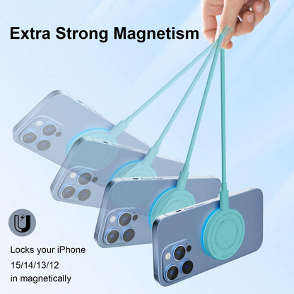 MagSafe Charger 2 Pack 15W Magnetic Wireless Charger Fast Charging Pad Compatible with iPhone 17/16/15/14/13/12 Series & AirPods 3/2/Pro Magnetic MagSafe Charging Pad with Dual Ports-Blue