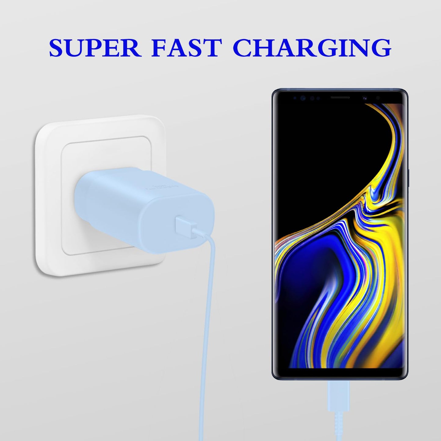 GUUSMART Type C Charger 2-Pack 25W Long 6ft USB C Charger Cable