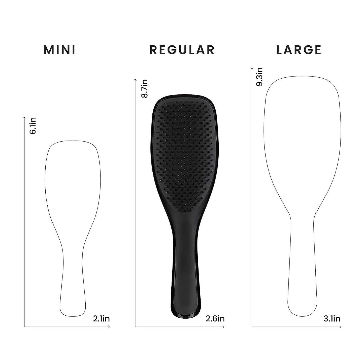 Tangle Teezer Ultimate Detangler Brush, Straight to Wavy, Liquorice Black