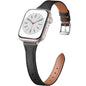 Charlam Slim Leather Band Compatible with Apple Watch Bands for Women 40mm 38mm 41mm 42mm 44mm 45mm 46mm, Top Grain Genuine Leather Strap Thin Wristband for iWatch Series 11 10 SE 9 8 7 6 5 4 3 2 1