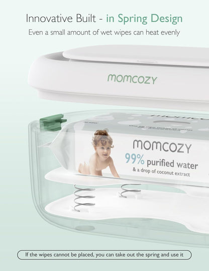 Momcozy Baby Wipe Warmer, Innovative Spring Design,Large Capacity Dispenser