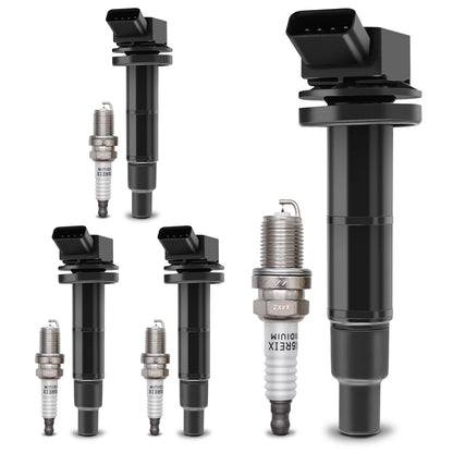 UF667 Ignition Coil & ILZFR6D11 Double Iridium Spark Plug for BMW 2.5-6.0L