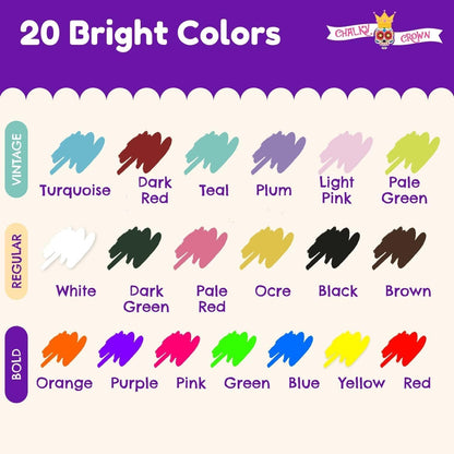 CHALKY CROWN Liquid Chalk Markers - Bold Chalkboard Markers - 8 Pack, 6mm