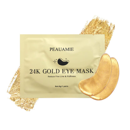 PEAUAMIE Under Eye Patches Gold and Hyaluronic Acid for puffy eyes,Rose Eye Masks for Dark Circles and Puffiness skin care Smooth Wrinkles products 30 Pairs