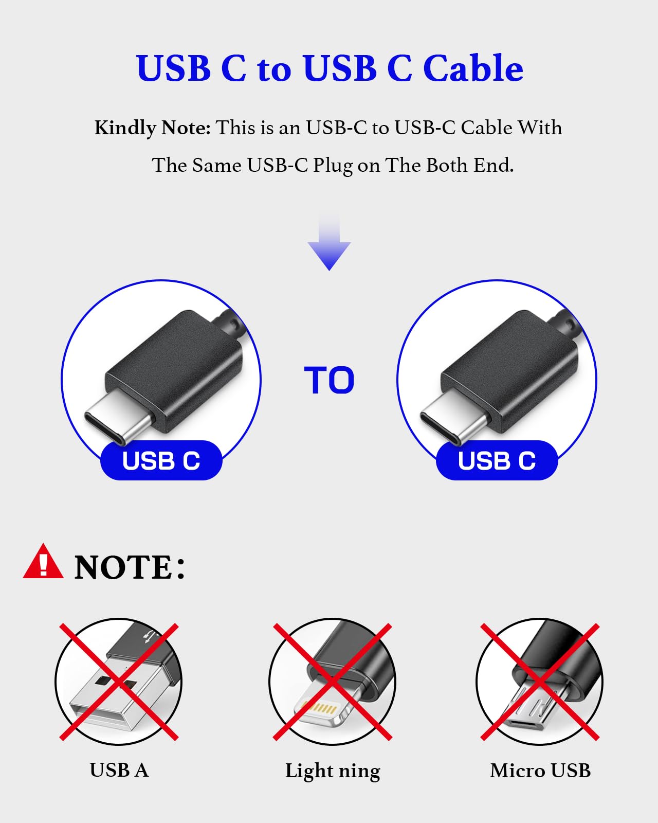 GUUSMART Type C Charger 2-Pack 25W Long 6ft USB C Charger Cable