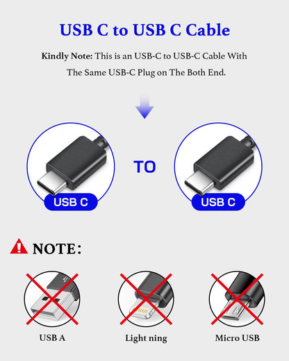 GUUSMART Type C Charger 2-Pack 25W Long 6ft USB C Charger Cable