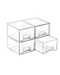 Vtopmart 2 Pack Small Clear Stackable Storage Drawers for Desk, Countertop