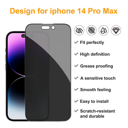 PEHAEL for iPhone 16 Pro Max Privacy Screen Protector+Camera Lens Protector
