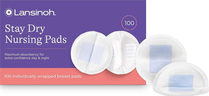 Lansinoh Stay Dry Disposable Nursing Pads, 100 Count
