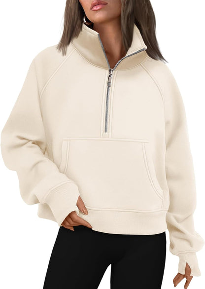 AUTOMET Womens Sweatshirts Half Zip Fleece Pullover Fall Outfits