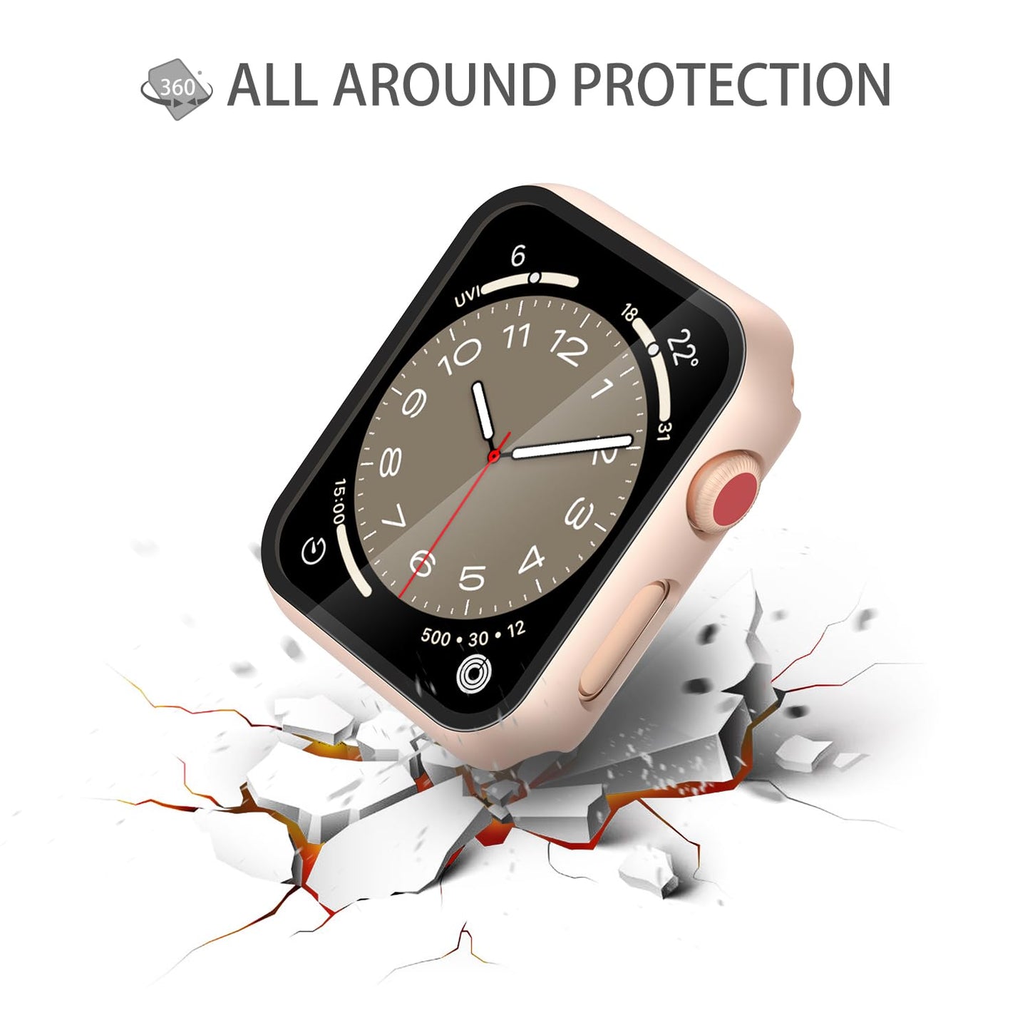 Misxi Case with Screen Protector for 41mm Apple Watch Series 9/8/7