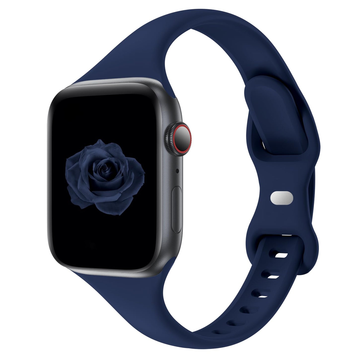 Thin Slim Band Compatible with Apple Watch 38mm 40mm 41mm 42mm 44mm 45mm 46mm 49mm, Replacement Silicone Sport Strap for iWatch Series 11/10/9/8/7/6/5/4/3/2/1 Ultra SE Women Men, Light Blush