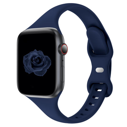 Thin Slim Band Compatible with Apple Watch 38mm 40mm 41mm 42mm 44mm 45mm 46mm 49mm, Replacement Silicone Sport Strap for iWatch Series 11/10/9/8/7/6/5/4/3/2/1 Ultra SE Women Men, Light Blush