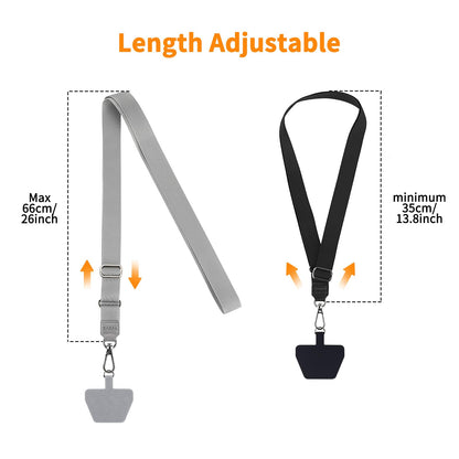 CACOE Phone Lanyard, Black+Dark Blue, 2 Pcs
