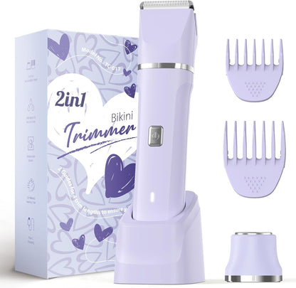 Risina 2-in-1 Bikini Trimmer for Women, Women's Electric Razor, Face Shaver