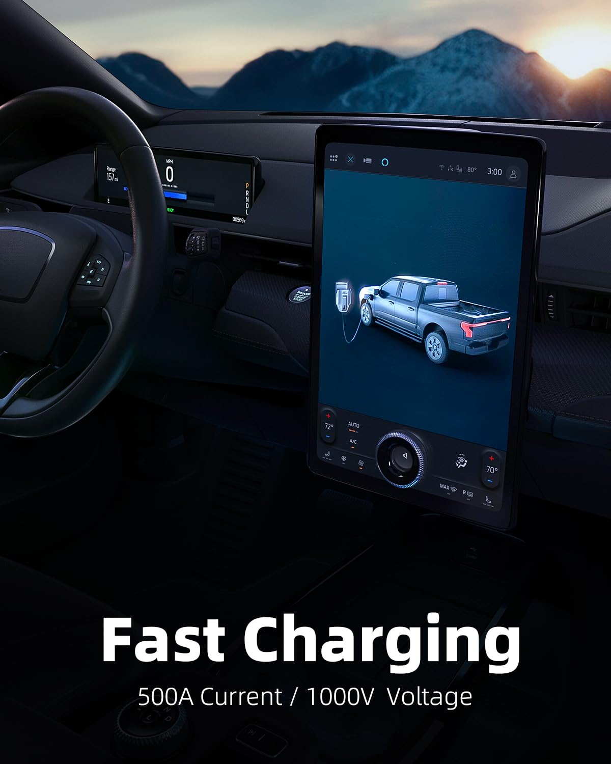 FOCSPROD J1772 to Tesla Charger Adapter, Max 80A 250V Fast Charging J1772 to NACS Adapter for Tesla Model 3/Y/X/S/Cybertruck Charging Adapter, Compatible with J1772 EV Charge to Tesla Adapter -UL 2252