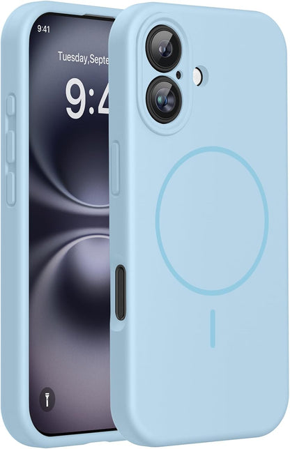 Miracase Magnetic for iPhone 16 Pro Case, Silicone, Black