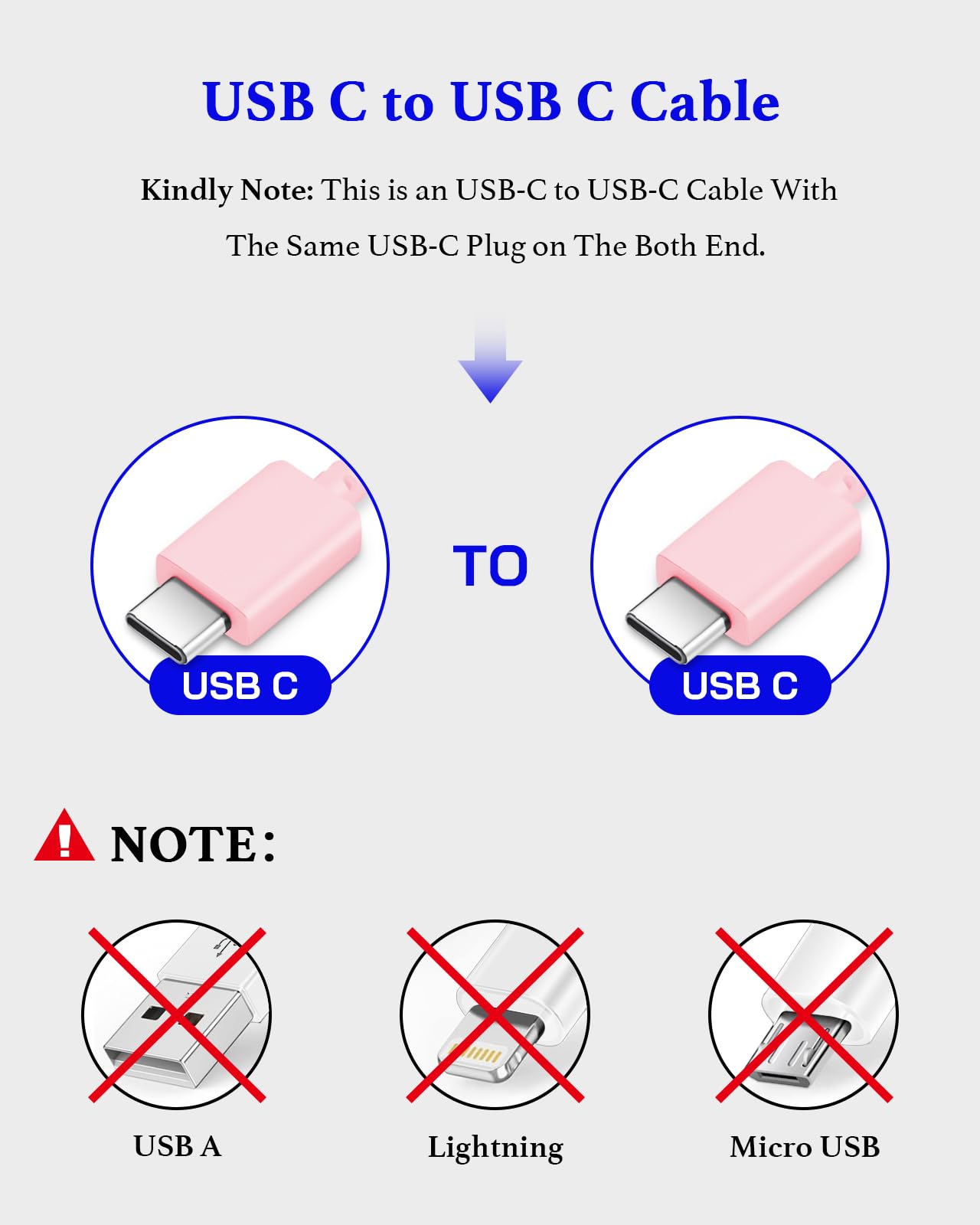 GUUSMART Type C Charger 2-Pack 25W Long 6ft USB C Charger Cable