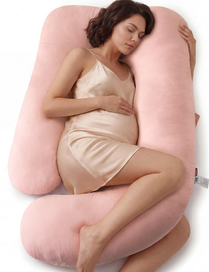 Momcozy Pregnancy Pillow for Sleeping - U Shaped Full Body Maternity Pillow