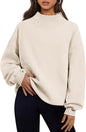 Trendy Queen Womens Mock Neck Sweatshirts Oversized Pullover Fall Outfits