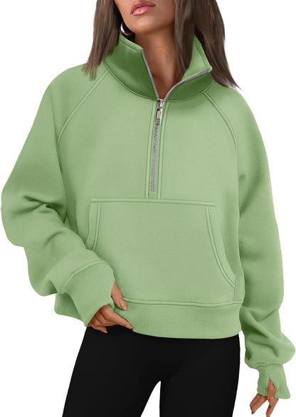 AUTOMET Womens Sweatshirts Half Zip Fleece Pullover Fall Outfits