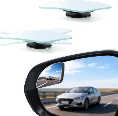 LivTee Blind Spot Car Mirror, HD Glass Frameless Convex Side Mirror Blindspot, Wide Angle Rear View Mirrors for SUVs, Trucks and RVs - Car Accessories