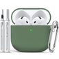 Ljusmicker for AirPods 4 Case 2024 with Cleaner Kit,Milk Tea