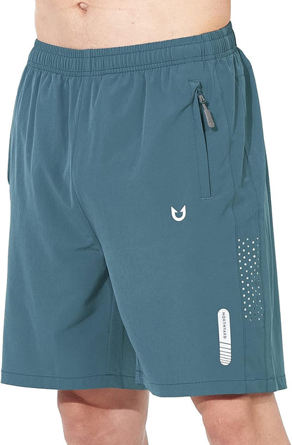NORTHYARD Men's Athletic Running Shorts Gym Workout 7"/9"/5" Zipper Pockets