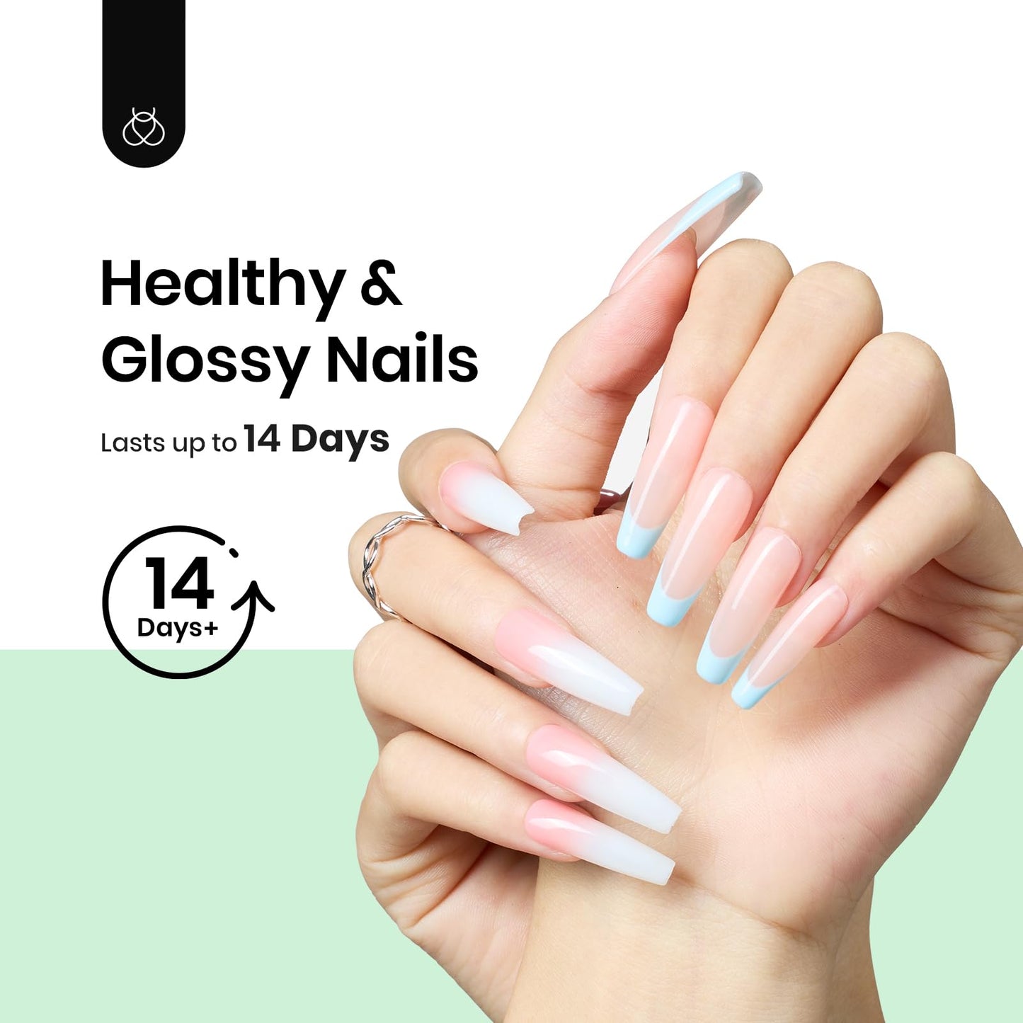 Beetles 2 Pcs 15ml No Wipe Gel Top Coat and Base Coat Set