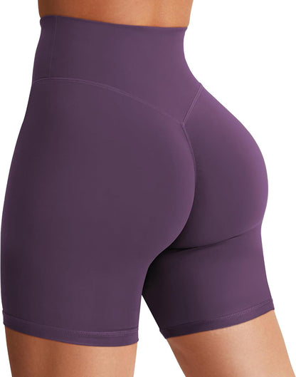 YEOREO SoftHue Women's Biker Shorts Workout Hidden Scrunch Gym Shorts