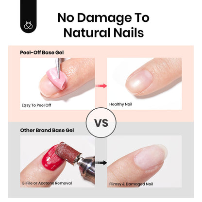 Beetles 2 Pcs 15ml No Wipe Gel Top Coat and Base Coat Set