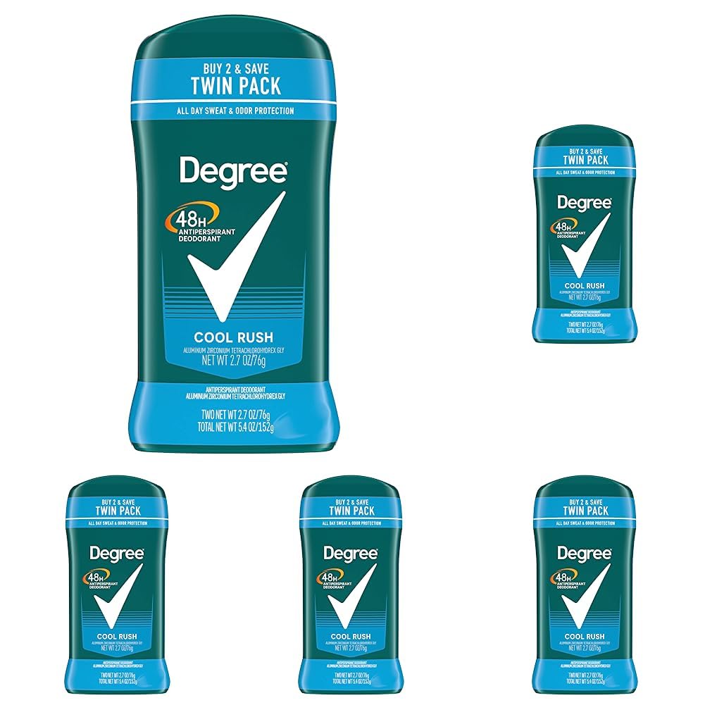 Degree Men Original Antiperspirant Cool Rush Twin Pack Sweat 2 Pack 2.7 oz