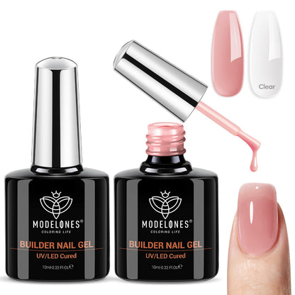 modelones Gel Top Base Coat Set 15ml 2026 Upgrade No Wipe Super Shine