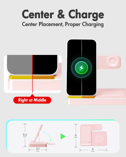 GETPALS Wireless Charger iPhone Charging Station for Apple Multiple Devices