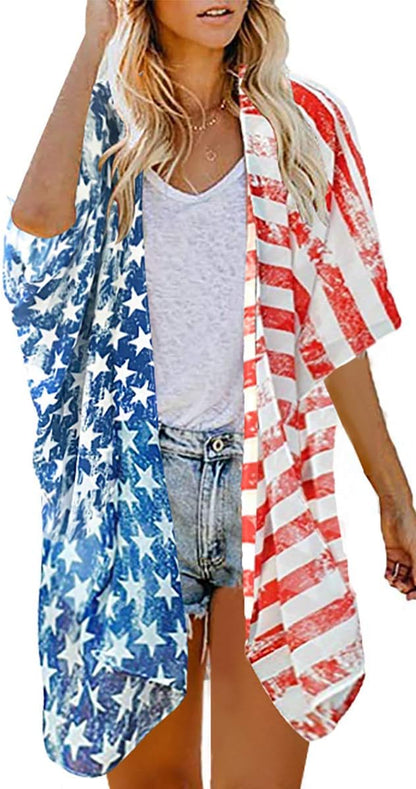 CHICGAL Womens Floral Kimono Cardigan Beach Cover Up Casual Summer Tops