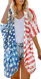 CHICGAL Womens Floral Kimono Cardigan Beach Cover Up Casual Summer Tops