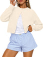 Trendy Queen Cropped Cardigan Sweaters for Women Fall Fashion Clothes 2026