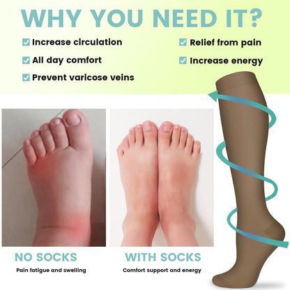 Copper Compression Socks 15-20 mmHg for Men & Women 8 Pairs – Circulation Support for Nurses, Travel, Running, Hiking, Soccer