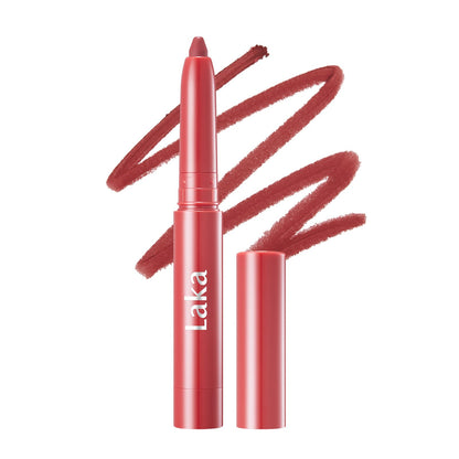 Laka Lip Liner - Smooth & Blendable Soft Matte Lip Contour Pencil for Shaping & Overlining Lips | Waterproof Formula, Oil-Cleanse Off, Long-Lasting Wear | #01 Bare Memory (Warm Beige)