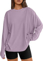 Trendy Queen Womens Oversized Long Sleeve Shirts Fall Tops 2026 Basic Tees