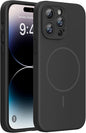 Miracase Magnetic for iPhone 16 Pro Case, Silicone, Black