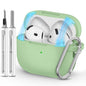 Ljusmicker for AirPods 4 Case 2024 with Cleaner Kit,Milk Tea