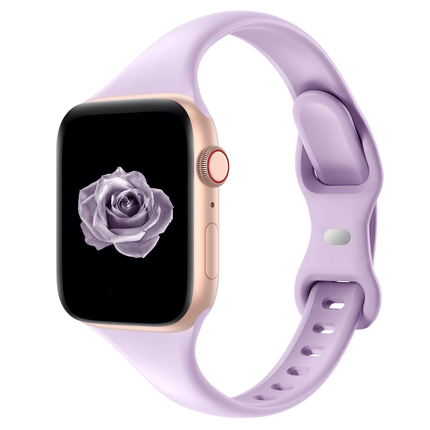 Thin Slim Band Compatible with Apple Watch 38mm 40mm 41mm 42mm 44mm 45mm 46mm 49mm, Replacement Silicone Sport Strap for iWatch Series 11/10/9/8/7/6/5/4/3/2/1 Ultra SE Women Men, Light Blush