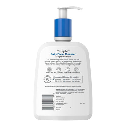 Cetaphil Daily Facial Cleanser, Oily & Combination Skin, 8oz, 3ct