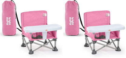 Bright Starts Pop 'N Sit Portable Booster, Indoor/Outdoor Use, Floor Seat with Feeding Tray, Teal, 6 Mos - 3 Yrs