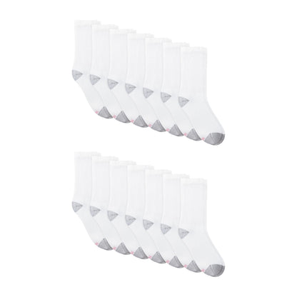Hanes Women's Crew, Ankle, and No-Show Moisture-Wicking Cushioned Athletic Socks (14 Pack)