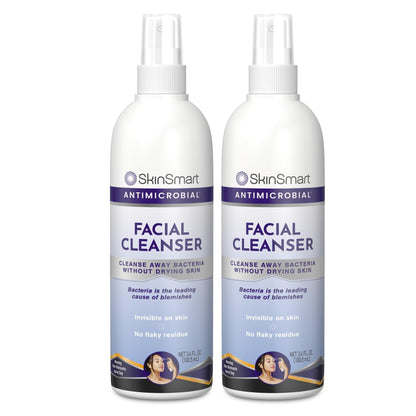 SkinSmart Antimicrobial Facial Cleanser for Breakouts and Blemishes, 8 oz